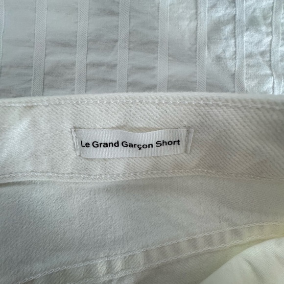 Frame Denim Women's Ivory Frayed Jean Shorts - Picture 3 of 6